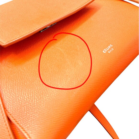 Celine Leather Crossbody Bag Orange - Picture 4 of 15